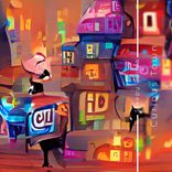 Artwork voor "Curious Town"